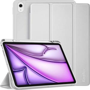 EasyAcc Cover Custodia Compatibile con iPad Air 11 Pollici M3/M2 (2025/2024), iPad Air 5/4 (10,9-Pollici, Modello 2022/2020, 5a/4a Generazione), Supporta Ricarica Magnetica di iPencil,Argento