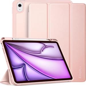 EasyAcc Cover Custodia Compatibile con iPad Air 11 Pollici M3/M2 (2025/2024), iPad Air 5/4 (10,9-Pollici, Modello 2022/2020, 5a/4a Generazione), Supporta Ricarica Magnetica di iPencil,Oro Rosa