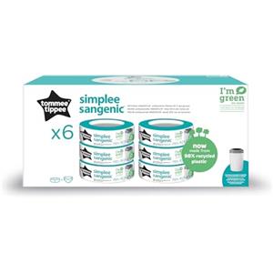 Tommee Tippee Simplee Le ricariche, Confezione da 6, compatibili esclusivamente con i mangiapannolini Simplee Sangenic