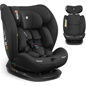 Kikka Boo KikkaBoo Seggiolino Auto 0-36 kg Reclinabile i-EXPLORE 2, Gruppo 0 1 2 3, Girevole Avanti e Indietro, Imbracatura a 5 Punti, 40-150 cm, Nero