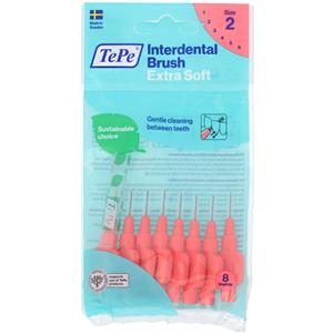 TePe Extra Soft Scovolini Interdentali 0,5 mm - 8 pz, Rimozione Placca Efficace per Spazi Stretti