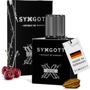 SYXGOTT 10/10 Profumo da uomo con olio di feromoni | Extrait de Parfum per uomini | Campioncino incluso | Oud, ciliegia, intenso | Fragranza estiva durevole ideale per tutti i giorni