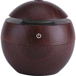 Lazmin112 Purificatore d'aria, USB Essential LED Touch Umidificatore ad ultrasuoni Diffusore d'aria purificatore d'aria(Grana di legno profonda)