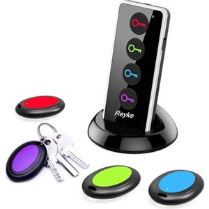 Reyke Localizzatore Chiavi Trova Chiavi,Trasmettitore wireless Key Finder, Remote Finder w/torcia LED per i tasti del telefono cellulare degli animali domestici