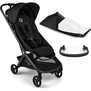 Bugaboo Butterfly 2 Passeggino da Viaggio - Sistemi Modulari con Maniglione e Parapioggia - Leggero, Piegabile con Una Mano, Seduta Reclinabile, Da 6 Mesi a 4 Anni - Heritage Black