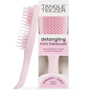 Tangle Teezer Mini Ultimate Detangler - Per capelli bagnati e asciutti - Spazzola districante per tutti i tipi di capelli - Spazzola tascabile da viaggio perfetta per bambini - Rosa Cipria