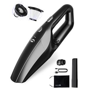 SERVOMASTER Aspirapolvere Auto, Aspirapolvere Portatile Ricaricabile, Aspirabriciole Senza Fili Potente con HEPA, Mini Aspirapolvere per Uomo e Donna, per Auto, Casa, Peli di Animali Domestici