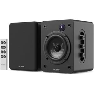Majority D50X altoparlanti | casse attive amplificate coppia 2.0 da 60W per PC | Hi-Fi con HDMI ARC e AUX | casse acustiche da scaffale Bluetooth 5.3 | Monitor Studio in fibra di carbonio (Nero)