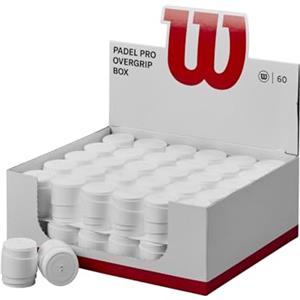Wilson Padel PRO Overgrip, Confezione da 60 Pezzi, Bianco