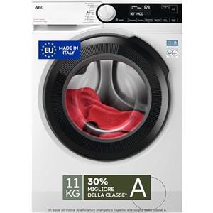 AEG Lavatrice Carica Frontale Serie 7000 ProSteam, 11 kg, LR7FD114B, Vapore Refresh, Tecnologia PreciseWash, Cesto Care Drum, Classe Energetica A, Motore Inverter, 1351 giri/min, 636x847x597 mm