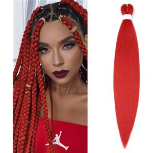 ShowJarlly Extension Per Treccine Africane 30 Pollici Capelli Per Treccine Africane 1 Pack Extension Treccine Africane Yaki Texture Treccine Africane Extensions Braiding Hair Red#