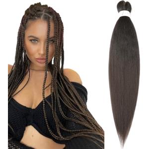 ShowJarlly Capelli Per Treccine Africane 30 Pollici Extension Treccine Africane Pre-Stretched Braiding Hair 1 Pack Extension Capelli Yaki Texture Treccine Africane Extensions 4#