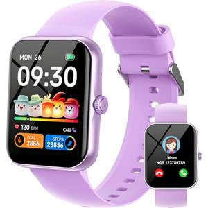 Alutoria Smartwatch Bambini Fitness Tracker, 1.83" HD Orologio per Bambino Bambina con Frequenza Cardiaca Monitor del Sonno Resistente all'Acqua IP68, Smart Watch per Ragazza Ragazzo Ado 5-16 Anni Regalo Viola
