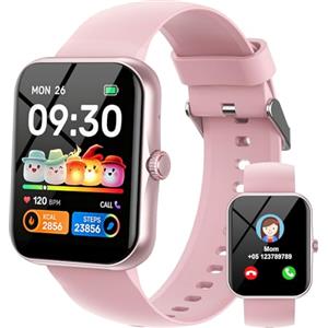 Alutoria Smartwatch Bambini Fitness Tracker, 1.83" HD Orologio per Bambino Bambina con Frequenza Cardiaca Monitor del Sonno Resistente all'Acqua IP68, Smart Watch per Ragazza Ragazzo Ado 5-16 Anni Regalo, Rosa