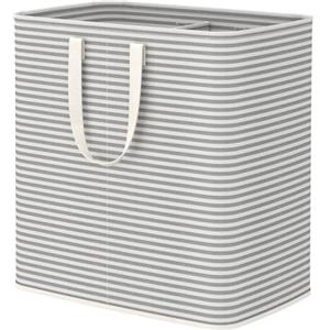 Lifewit Cesto Portabiancheria, Grande Cesta Portabiancheria Pieghevole con Manici Allungati, Portabiancheria Sporca, Laundry Basket per Vestiti, Asciugamani, Coperte, Grigio, 105 L