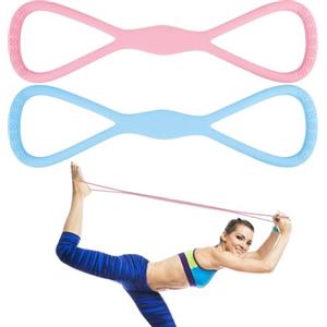 PetGlimmer 2 Pcs Fascia di Resistenza a Forma di 8, Elastico Fitness per Esercizi, Fasce Elastiche per Braccia, Yoga pull Bands, Elastici Palestra Allenamento Allenamento di Forza, Pilates, Bodybuilding