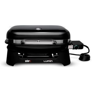 Weber Lumin Barbecue Elettrico/rosolare, affumicare, cuocere a Vapore, Cucinare e Mantenere in Caldo, Fino a 315 °C, Superficie di Cottura 33 × 49 cm, Nero (92010953)