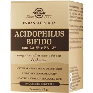Solgar Acidophilus Bifido - Integratore Probiotico con LA-5 e BB-12, 60 Capsule Vegetali Senza Lattosio e Glutine