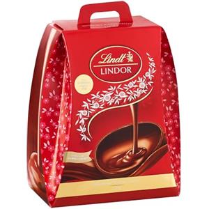 Lindt LINDOR Uova di Pasqua Cioccolato al Latte, Uovo al Cioccolato al Latte Doppio Strato con Sorpresa, 360g