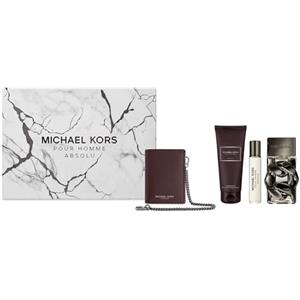 Michael Kors Absolu Pour Homme Cofanetto: Eau de Parfum 100 ml, 10 ml, Gel Doccia 100 ml e Portafoglio