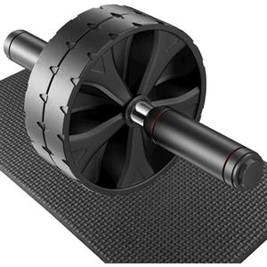 Rseuphiee Ruota Addominali, AB Roller, Rotella addominali con Ginocchiera, Ottimo per allenare i muscoli della schiena, delle spalle e degli addominali, Adatto a principianti e professionisti