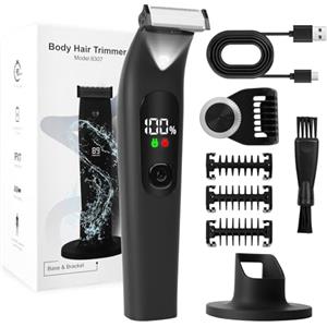Corpower Body Trimmer per Gli Uomini, Ball Pubic Hair Trimmer, Rasoio Elettrico Corpo Uomo Uso Umido e Secco, Rasoio per Parti Intime con Ricarica di USB C, Impermeabile IPX7, Adatto per Barba, Capelli, Naso