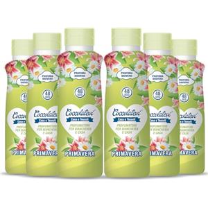 COCCOLATEVI Profumatore Bucato, Essenza Bucato da utilizzare come Profumatore Bucato Lavatrice e Asciugatrice, Profumatore Casa o Detergente Pavimento (300 ml (Confezione da 6), Primavera)