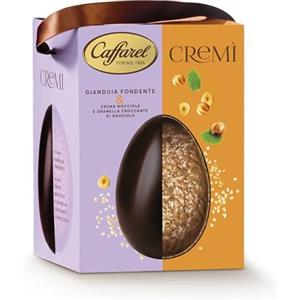 Caffarel Uovo Cremì Gianduia Fondente e Crema alla Nocciola Doppio Strato, con Granella di Nocciole, 380g