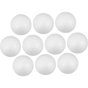 WRITWAA Palline di Natale in Polistirolo Bianche 4 Cm Set da 10 Pezzi per Decorazioni Fai da Te, Sfere Artigianali per Ragazzo Ragazza e Adulti, per Progetti Creativi, Feste Natalizie e Scuola