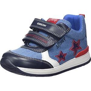 Geox B Rishon Boy B, Primi Passi Bimbo 0-24, Blu/Rosso (Avio/Red), 23 EU