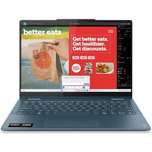 Lenovo Yoga 7 2 in 1 Laptop | Copilota + PC | 14 WUXGA OLED | AMD Ryzen AI 7 350 | 16 GB RAM | 512 GB SSD | AMD Radeon 860M | Win11 | QWERTZ | Tidal Teal | 3 mesi Premium Care | incl. custodia