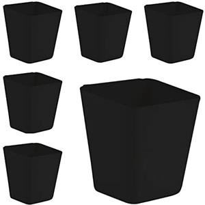 JPORSHU Confezione da 6 portabicchieri, organizer da parete, accessori per carrelli da appendere portapenne, contenitori da appendere per decorare casa, ufficio, cucina, arte e artigianato accessori (nero)