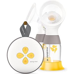 Medela Tiralatte elettrico doppio Swing Maxi, più latte in meno tempo, ricaricabile tramite USB, dotato di protezioni PersonalFit Flex e tecnologia Medela 2-Phase Expression