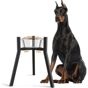 ADENGL Supporto rialzato per cani di taglia grande, larghezza regolabile 20,8-32 cm, altezza 42,9 cm, supporto per acqua per cibo per cani rialzato, ciotola non inclusa