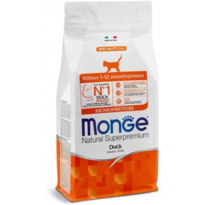 Monge Natural Superpremium Monoprotein Kitten Anatra - Cibo Secco Completo per Gattini 400g