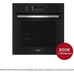 MIELE H 2766-1 B 125Y FORNO INCASSO, dimensioni: L 59,5 cm - A 59,6 P 56,8 cm, Black line, classe A+