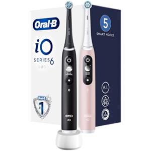 Oral-B Electric toothbrush iO6 Series Duo Pack Black/Pink Sand Extra Handle 2 pz