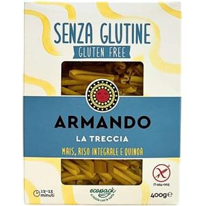 Armando La Treccia Pasta Senza Glutine 400 g - Multicereali con Mais, Riso e Quinoa