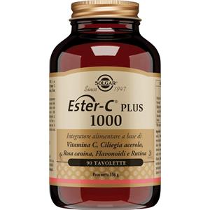 Solgar Ester C Plus 1000 - Integratore Vitamina C a pH Tamponato, 90 Tavolette con Rosa Canina
