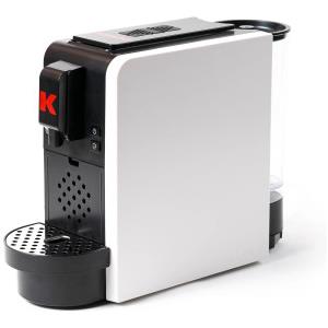 Kimbo Up! Macchina da Caffè Espresso a Cialde 20 Bar, Compatta e Elegante, Serbatoio 850 ml, Colore Bianco, Espulsione Automatica