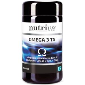 Nutriva Omega 3 TG - Integratore Alimentare in Capsule Softgel per il Benessere Cardiovascolare - 90 Capsule
