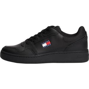 Tommy Jeans Uomo Sneakers con Suola Preformata Tjm Retro Basket Profilo Basso, Nero (Black), 41