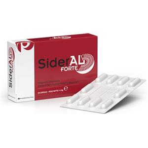 Pharmanutra SiderAL® Forte Integratore alimentare a base di Ferro Sucrosomiale® (30 mg), No Gusto metallico, Alta Tolerabilità, Alto assorbimento, No Glutine, No lattosio, 2 conf x 20 Capsule, Pharmanutra
