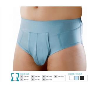 ORIONE Slip Elastico per Ernia Inguinale - Confort, Cotone Antracite, Taglia 2 (76-80 cm), Massima Traspirabilità
