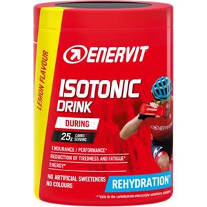 Enervit, Isotonic Drink Limone, Bevanda Reidratante, Per Reidratarsi Durante Sforzi Prolungati, Riduce la Stanchezza, 25g di Carboidrati a Porzione, Gusto Limone, Barattolo da 420g