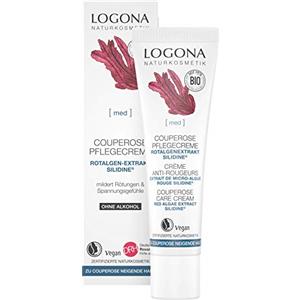 Logona Naturkosmetik, crema giorno e notte per trattamento della couperose, rafforza le pareti vascolari e aumenta l'elasticità, con l'esclusivo principio attivo Silidine®, vegana, 30 ml