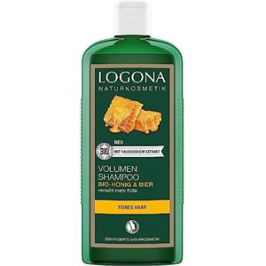 LOGONA Naturkosmetik Logona Shampoo Naturale Per Capelli Alla Birra E Al Miele Biologico, Con Estratti Di Piante Da Agricoltura Biologica