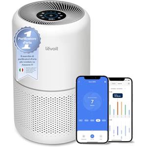 LEVOIT Purificatore d'Aria per Allergie e PM2.5, Filtro HEPA, Guarda Qualità dell'Aria, Contro 99,97% dei Acari Polveri Pollini Odori Muffe, CADR 258m³/h, 54m², 24dB Modalità di Sonno e Auto