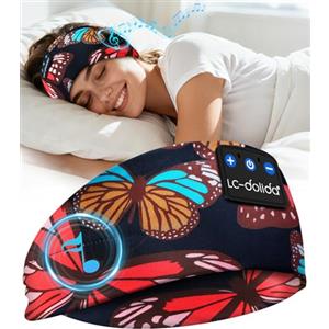 LC-dolida Cuffie da sonno, Bluetooth 5.4, senza fili, 15 ore di riproduzione Sleep Headphones, per uomini e donne, fascia con microfono per allenamento, jogging, yoga