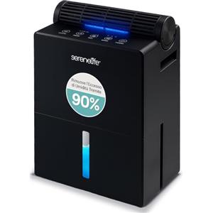 SereneLife Deumidificatore 2-in-1 Silenzioso, 2,5 L Serbatoio, Controllo Umidità Intelligente per Deumidificatore Casa, Camera, Bagno, Cantina e Armadio